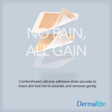 ComfortFoam™ Foam Dressing 8 X 8 Inch Without Border Film Backing Silicone Face Square Sterile (946536_BX) 5/BX