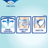 TENA® ProSkin™ Flex Super Unisex Adult Incontinence Belted Undergarment Size 20 Disposable Heavy Absorbency (718449_PK) 1/PK