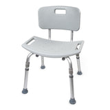 McKesson Bath Bench Without Arms Aluminum Frame Removable Backrest 19-1/4 Inch Seat Width 300 lbs. Weight Capacity (1128905_EA) 1/EA