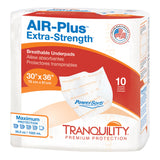 Tranquility® AIR-Plus Extra-Strength Disposable Underpad 30 X 36 Inch Powersorb® Material Heavy Absorbency (816458_BG) 10/BG