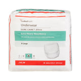 Sure Care™ Ultra Unisex Adult Absorbent Underwear Pull On with Tear Away Seams X-Large Disposable Heavy Absorbency (959987_CS) 56/CS