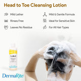 DermaRite® TotalBath® Body Wash Lotion 7.5 oz. Bottle Mild Scent (442541_CS) 48/CS
