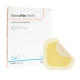 DermaFilm® Thin Hydrocolloid Dressing Film Backing 6 X 6 Inch Square Hydrocolloid / Film (861134_BX) 5/BX