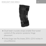 Ossur® Rebound® Knee Brace X-Large D-Ring / Hook and Loop Strap Closure 20-1/2 to 22-1/2 Inch Thigh Circumference Short Length Left or Right Knee (835440_EA) 1/EA