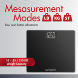 Veridian® Floor Scale Digital Display 438 lbs. / 199 kg Capacity Black Battery Operated (1246878_CS) 4/CS
