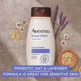 Aveeno® Stress Free Body Wash Liquid 18 oz. Bottle Lavender Scent (1228827_EA) 1/EA