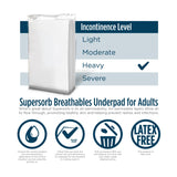 Attends® Supersorb Advanced Disposable Underpad 23 X 36 Inch Dry-Lock® Core Heavy Absorbency (711881_CS) 70/CS