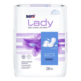 Seni® Lady Ultimate Bladder Control Pad 14.4 Inch Length Heavy Absorbency Super Absorbent Core One Size Fits Most (1222538_CS) 224/CS