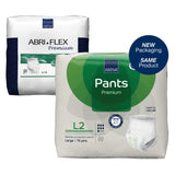 Abena® Premium Pants L2 Unisex Adult Absorbent Underwear Pull On with Tear Away Seams Large Disposable Heavy Absorbency (1218234_CS) 90/CS
