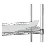 Alera® Three-Shelf Wire Cart with Liners, Metal, 3 Shelves, 450 lb Capacity, 24" x 16" x 39", Silver (ALESW322416SR) Each