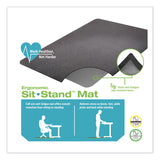 deflecto® Ergonomic Sit Stand Mat, 53 x 45, Black (DEFCM24242BLKSS) Each