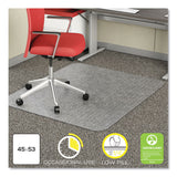 deflecto® EconoMat Occasional Use Chair Mat for Low Pile Carpet, 45 x 53, Rectangular, Clear (DEFCM11242COM) Each