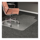 deflecto® RollaMat Frequent Use Chair Mat, Med Pile Carpet, Flat, 36 x 48, Lipped, Clear (DEFCM15113) Each