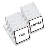 Universal® Mini Table-Top Sign, 1.5 x 2, Clear (UNV76861) Pack of 10