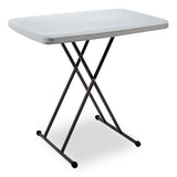 Iceberg IndestrucTable Classic Personal Folding Table, 30" x 20" x 25" to 28", Charcoal (ICE65491) Each
