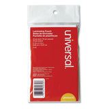 Universal® Laminating Pouches, 5 mil, 5.5" x 3.5", Gloss Clear, 25/Pack (UNV84679) Pack of 25