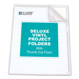 C-Line® Deluxe Vinyl Project Folders, Letter Size, Clear, 50/Box (CLI62138) Pack of 50