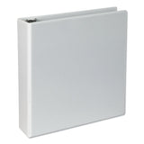 Universal® Slant D-Ring View Binder, 3 Rings, 2" Capacity, 11 x 8.5, White, 4/Pack (UNV20746PK) Pack of 4