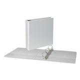 Universal® Slant D-Ring View Binder, 3 Rings, 2" Capacity, 11 x 8.5, White, 4/Pack (UNV20746PK) Pack of 4