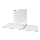 Universal® Slant D-Ring View Binder, 3 Rings, 2" Capacity, 11 x 8.5, White (UNV20746) Each