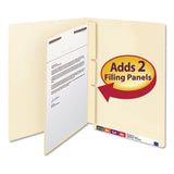 Smead™ Self-Adhesive Folder Dividers with Twin-Prong Fasteners for Top/End Tab Folders, 1 Fastener, Letter Size, Manila, 100/Box (SMD68027) Box of 100