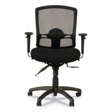 Alera® Alera Etros Series Mesh Mid-Back Petite Multifunction Chair, Supports Up to 275 lb, 17.16" to 20.86" Seat Height, Black (ALEET4017) Each