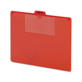 Smead™ Poly Out Guide, Two-Pocket Style, 1/5-Cut Top Tab, Out, 8.5 x 11, Red, 50/Box (SMD51920) Pack of 50
