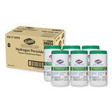 Clorox Healthcare® Hydrogen Peroxide Cleaner Disinfectant Wipes, 9 x 6.75, Unscented, White, 95/Canister, 6 Canisters/Carton (CLO30824) Case of 6