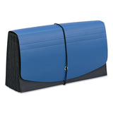 Smead™ Handy File with Pockets, 21 Sections, Elastic Cord Closure, 1/2-Cut Tabs, Check Size, Black/Blue (SMD70506) Each