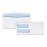 Quality Park™ Double Window Security-Tinted Check Envelope, #8 5/8, Commercial Flap, Gummed Closure, 3.63 x 8.63, White, 1,000/Box (QUA24532B) Box of 1000