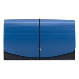 Smead™ Handy File with Pockets, 21 Sections, Elastic Cord Closure, 1/2-Cut Tabs, Check Size, Black/Blue (SMD70506) Each