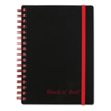 Black n' Red™ Flexible Cover Twinwire Notebooks, SCRIBZEE Compatible, 1-Subject, Wide/Legal Rule, Black Cover, (70) 5.88 x 4.13 Sheets (JDKF67010) Each