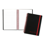 Black n' Red™ Flexible Cover Twinwire Notebooks, SCRIBZEE Compatible, 1-Subject, Wide/Legal Rule, Black Cover, (70) 5.88 x 4.13 Sheets (JDKF67010) Each