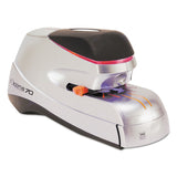 Swingline® Optima 60 Electric Stapler, 60-Sheet Capacity, Silver/Black/Orange (SWI48210) Each