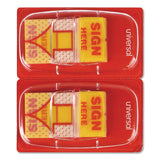 Universal® Deluxe Message Arrow Flags, "Sign Here", Yellow, 500/Pack (UNV99007) Pack of 500