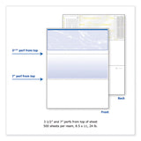 DocuGard™ Security Business Checks, 11 Features, 8.5 x 11, Blue Marble Top, 500/Ream (PRB04501) Each