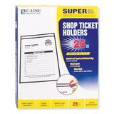 C-Line® Shop Ticket Holders, Stitched, Both Sides Clear, 50 Sheets, 8.5 x 11, 25/Box (CLI46911) Each