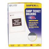 C-Line® Clear Vinyl Shop Ticket Holders, Both Sides Clear, 50 Sheets, 9 x 12, 50/Box (CLI80912) Each