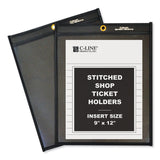 C-Line® Shop Ticket Holders, Stitched, One Side Clear, 75 Sheets, 9 x 12, 25/Box (CLI45912) Each