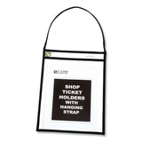 C-Line® 1-Pocket Shop Ticket Holder w/Setrap, Black Stitching, 75-Sheet, 9 x 12, 15/Box (CLI41922) Box of 15