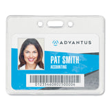 Advantus Proximity ID Badge Holders, Horizontal, Clear 3.75" x 3" Holder, 3.5" x 2.25" Insert, 50/Pack (AVT75450) Pack of 50