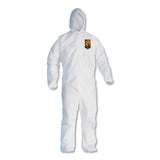 KleenGuard™ A30 Elastic-Back and Cuff Hooded Coveralls, 2X-Large, White, 25/Carton (KCC46115) Case of 25
