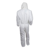 KleenGuard™ A30 Elastic-Back and Cuff Hooded Coveralls, 2X-Large, White, 25/Carton (ANS46115) Case of 25