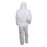 KleenGuard™ A30 Elastic Back and Cuff Hooded Coveralls, Medium, White, 25/Carton (ANS46112) Case of 25