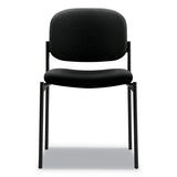 HON® VL606 Stacking Guest Chair without Arms, Fabric Upholstery, 21.25" x 21" x 32.75", Black Seat, Black Back, Black Base (BSXVL606VA10) Each