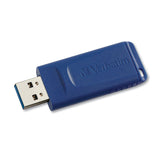 Verbatim® Classic USB 2.0 Flash Drive, 64 GB, Blue (VER98658) Each