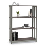 Linea Italia® Trento Line Bookcase, Three-Shelf, 31.5w x 11.63d x 43.25h, Mocha (LITTR735MOC) Each
