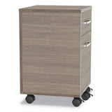 Linea Italia® Urban Mobile File Pedestal, Left or Right, 2-Drawers: Box/File, Legal/A4, Natural Walnut, 16" x 15.25" x 23.75" (LITUR610NW) Each