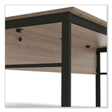 Linea Italia® Urban Series L- Shaped Desk, 59" x 59" x 29.5", Natural Walnut (LITUR602NW) Each