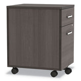 Linea Italia® Trento Line Mobile Pedestal File, Left or Right, 2-Drawers: Box/File, Legal/Letter, Mocha, 16.5" x 19.75" x 23.63" (LITTR752MOC) Each